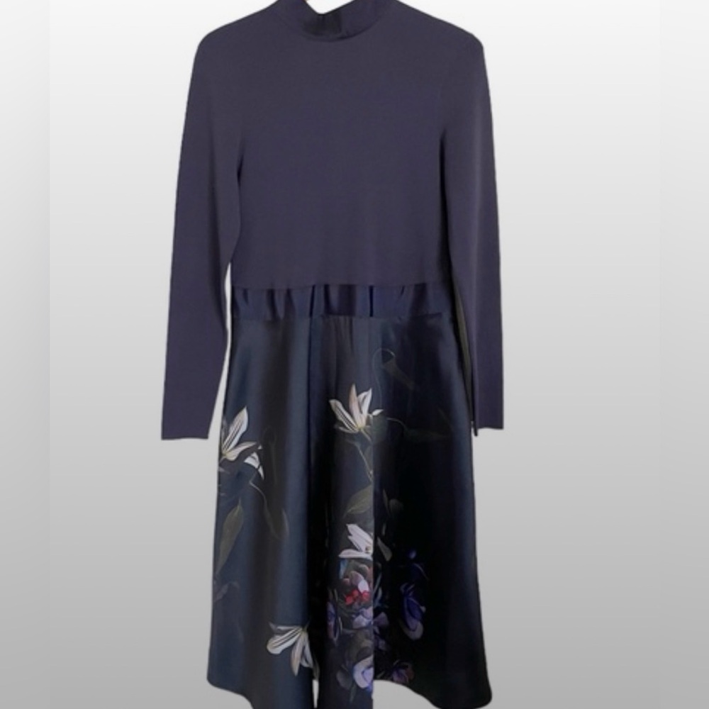 Ted Baker Navy and Floral Dress
